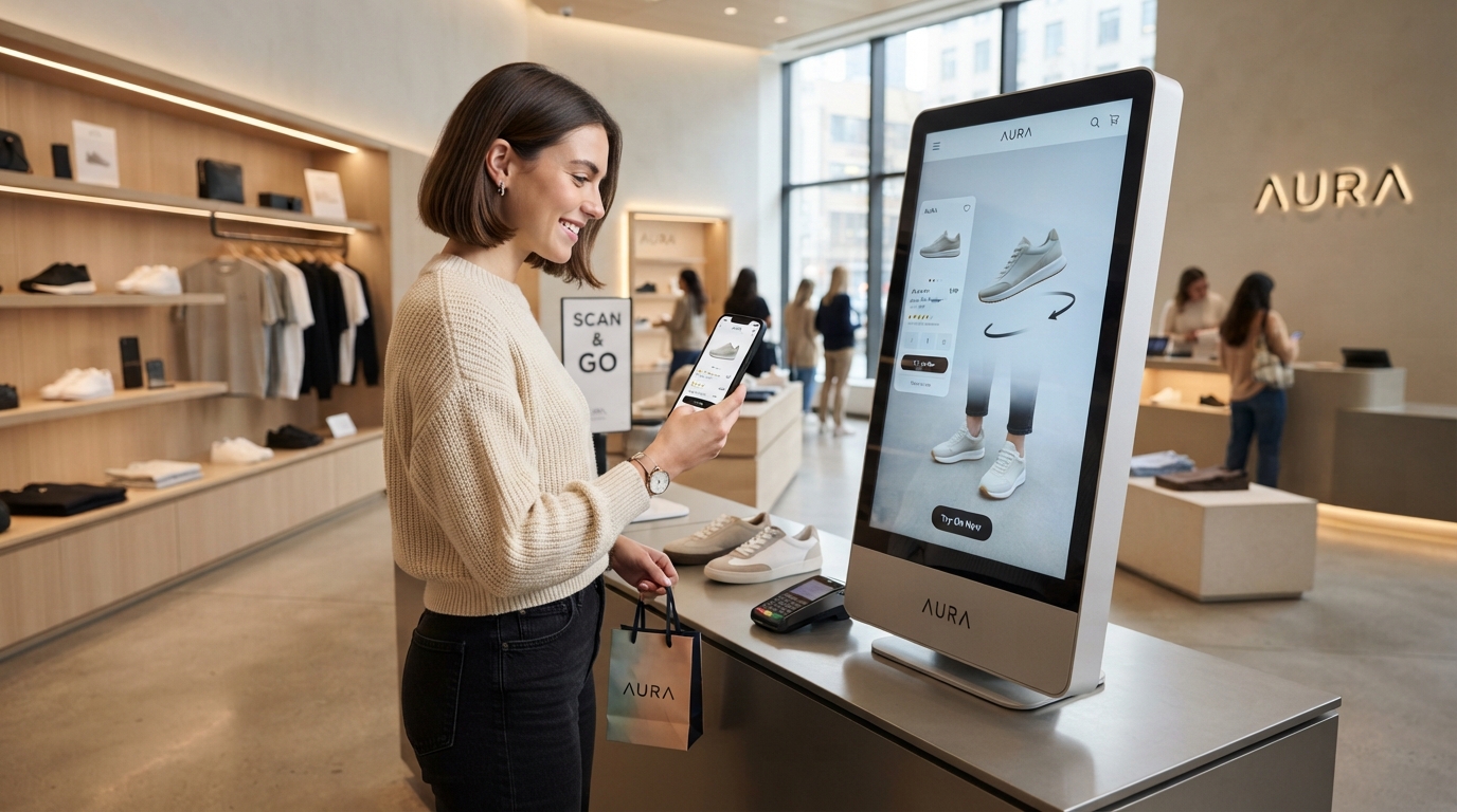 Next-Gen Footwear Retailer Interactive Kiosks